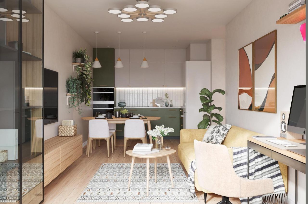 Tại sao lại thiết kế phòng khách 20m2 liền bếp?