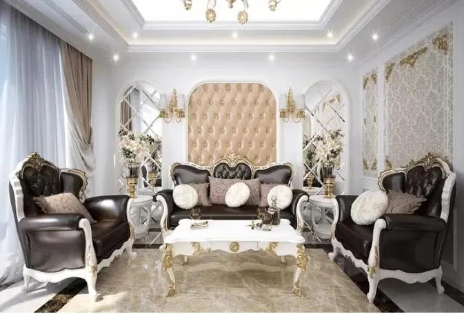 Mẫu phòng khách tân cổ điển.