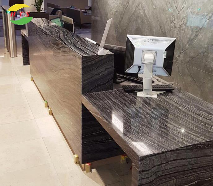 sảnh lễ tân ốp đá