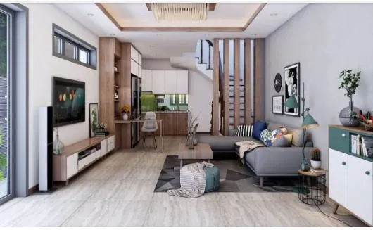 Mẫu phopngf khách liền bếp