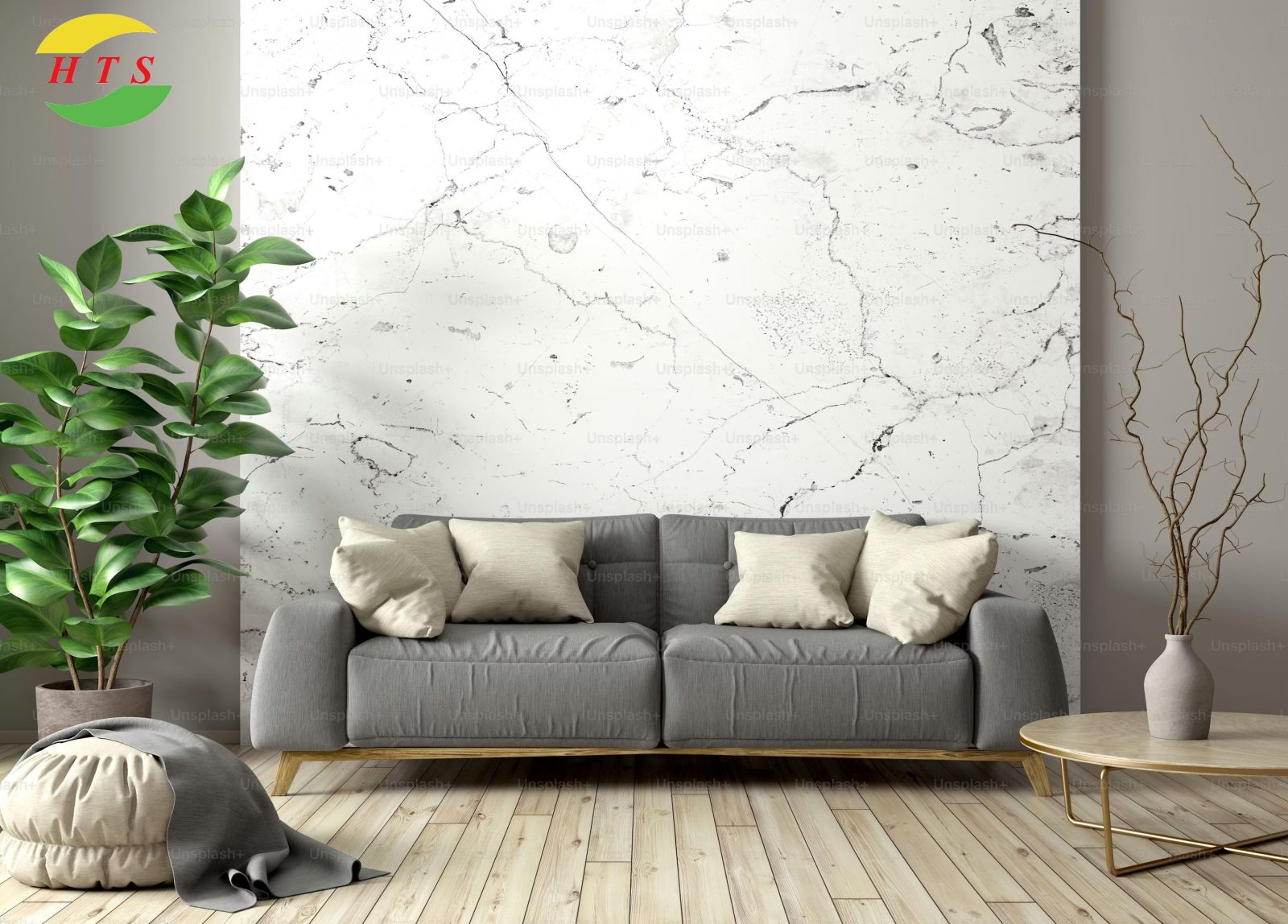 tranh đá marble vách sofa
