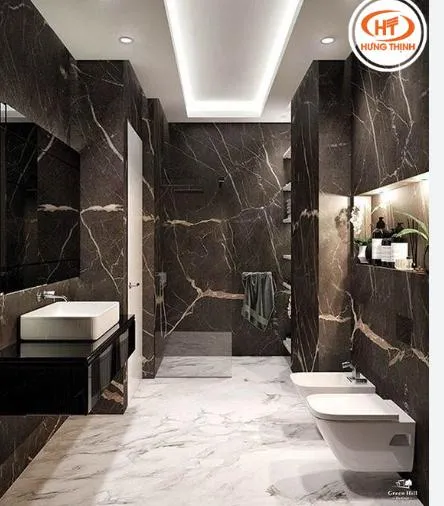 Tạo sự mới mẻ cho phòng tắm với tranh đá tự nhiên Marble