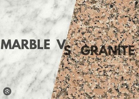 Sử dụng đá tự nhiên trong trang trí - Sự khác biệt giữa tranh đá tự nhiên Marble và tranh đá Granite.