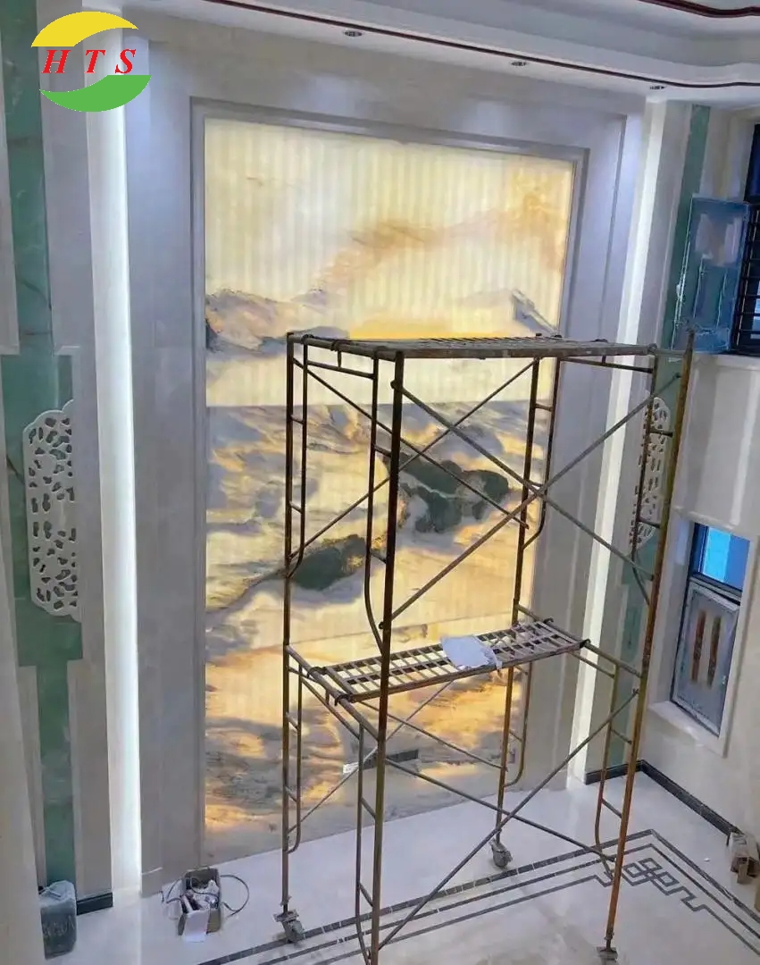 thi công tranh đá sơn thủy