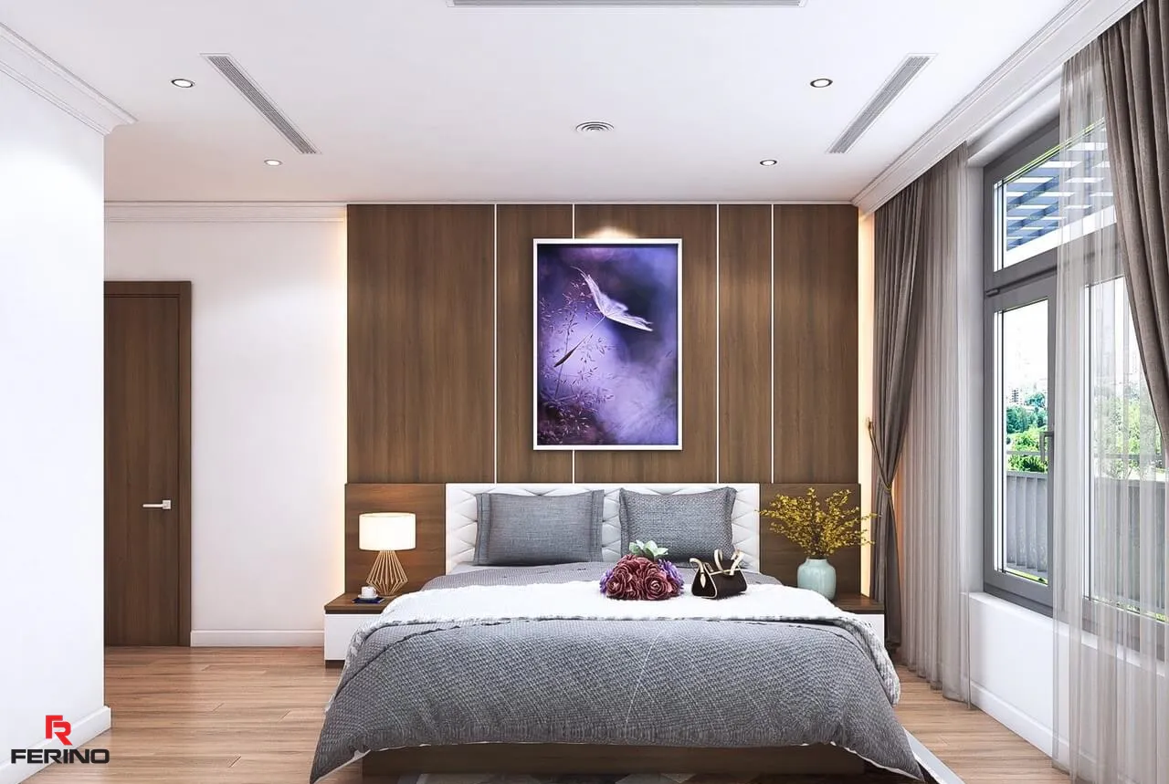 Ốp đá trong không gian phòng ngủ