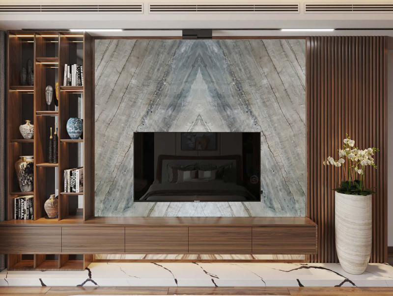 tranh đá mảng tường tv