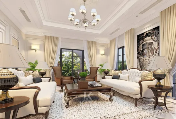 Mẫu phòng khách 40m2 đẹp