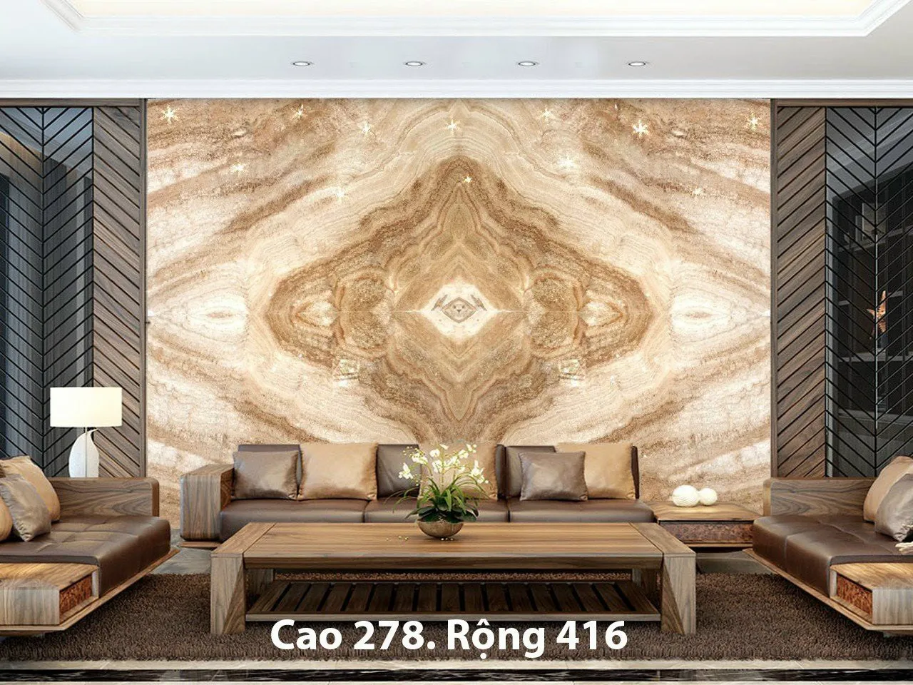 Tranh đá tự nhiên đối xứng