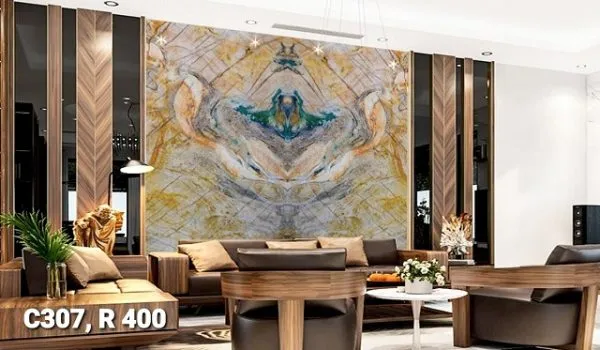 tranh đá tự nhiên ốp tường phòng khách