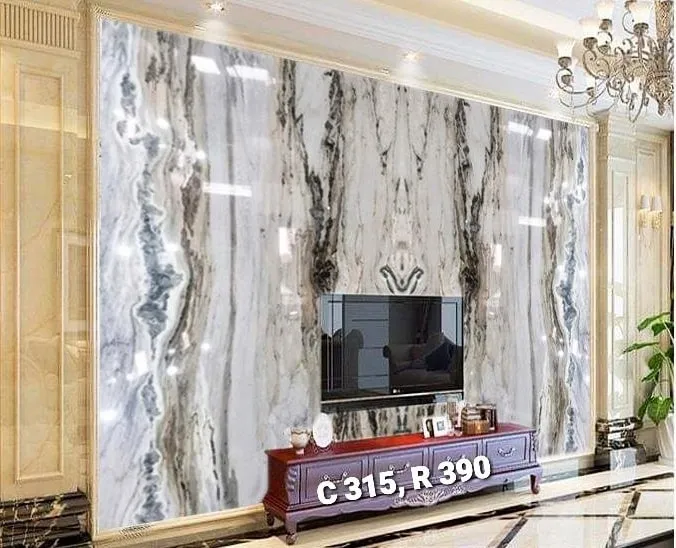 Tranh Đá Marble Ốp Vách Tivi Phòng Khách
