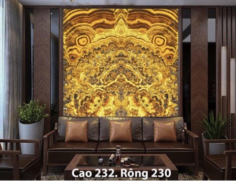 Tranh Đá Onyx Cao Cấp Đối Xứng Xuyên Sáng