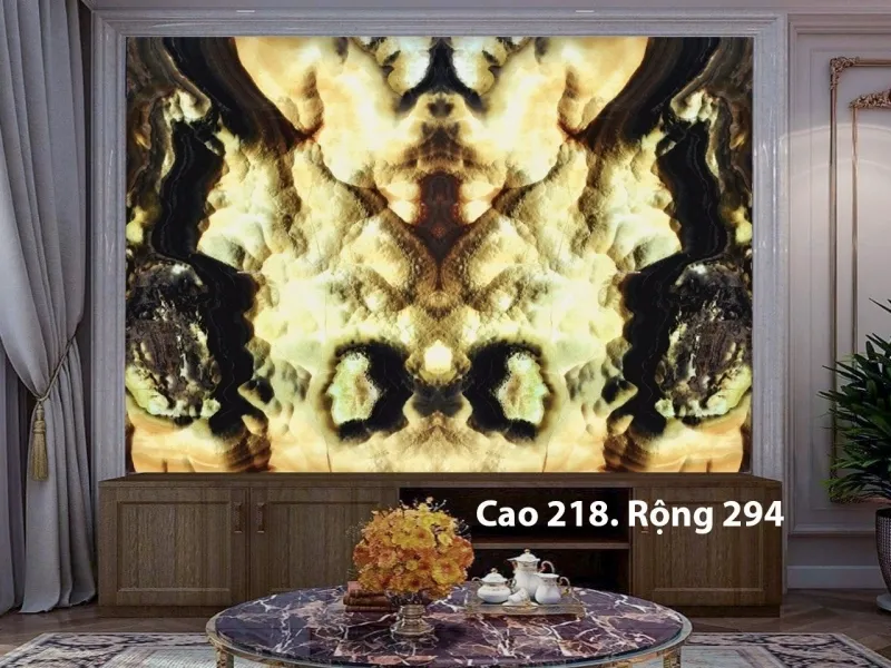 Tranh đá xuyên sáng tự nhiên onyx