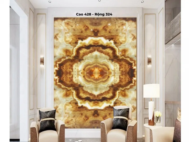 Tranh đá xuyên sáng tự nhiên onyx