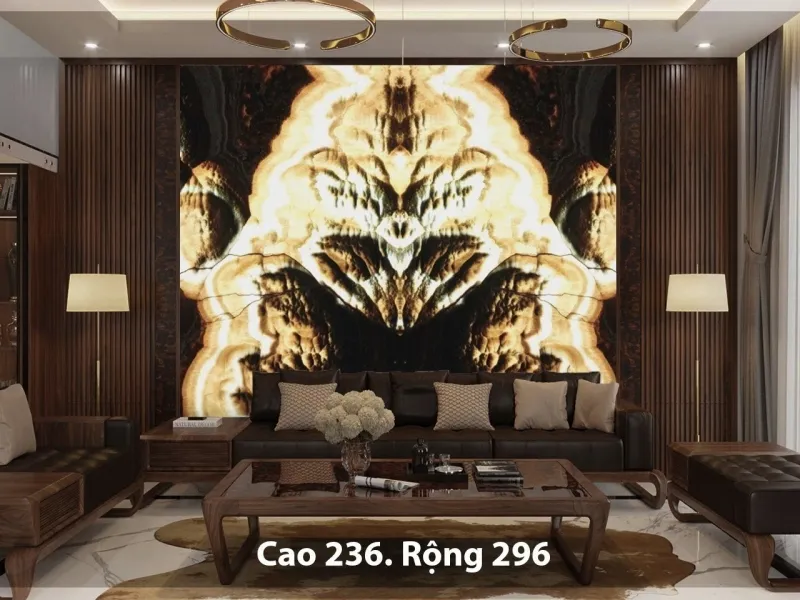 Đá ốp tường phòng khách