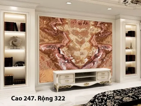 Tranh đá xuyên sáng Onyx màu hồng
