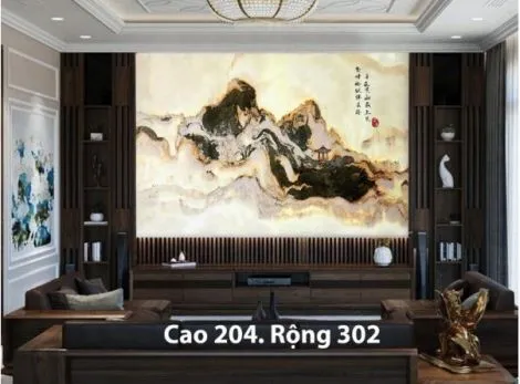 Tranh đá Sơn Thuỷ Tự Nhiên Xuyên Sáng HD-04