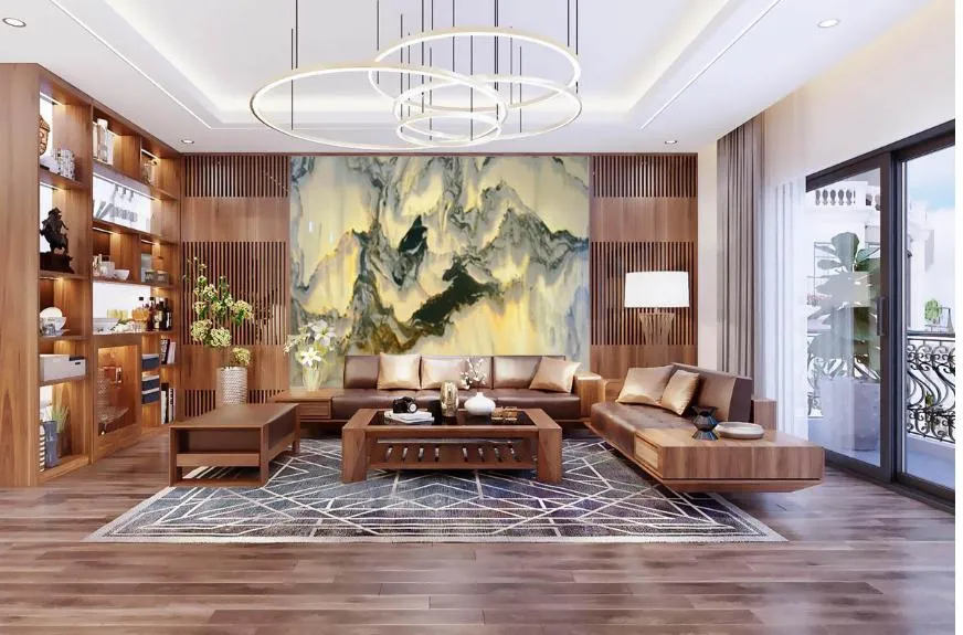 Tranh đá sơn thuỷ ốp tường 