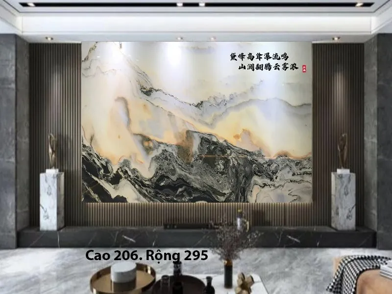 Tranh đá sơn thuỷ xuyên sáng