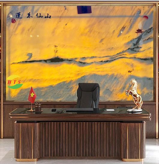 tranh đá sơn thủy trong văn phòng