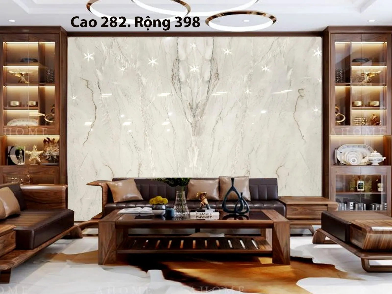 Nâng tầm không gian phòng khách với Tranh Đá Ốp Vách sau ghế sofa đẹp mắt