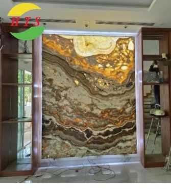 Tranh đá thạch anh xuyên sáng Mặt trời Lặn TDXS-HTS