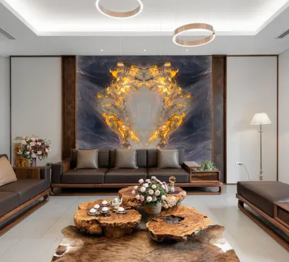 Thi Công Tranh Đá Thạch Anh Xuyên Sáng Tại Ninh Bình
