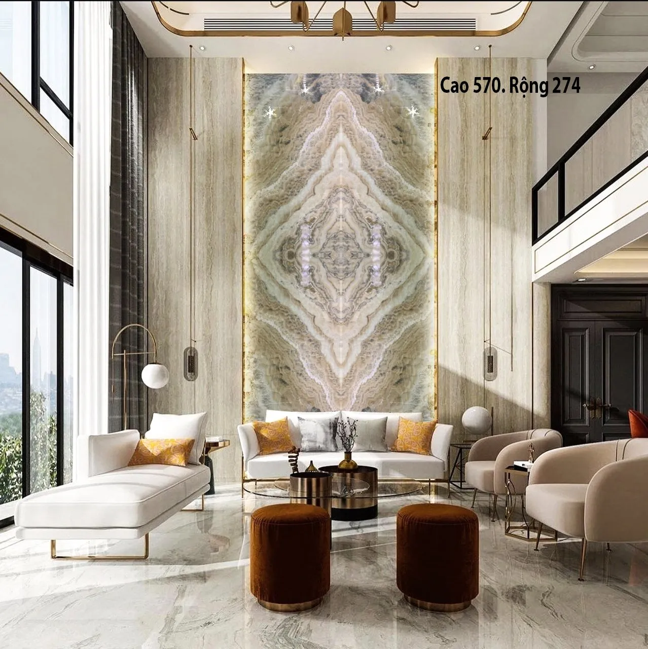 Tranh Đá Thông Tầng Trang Trí Phòng Khách