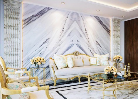 Tranh đá Marble ốp vách tivi: Tạo không gian sống thanh lịch và đẳng cấp.