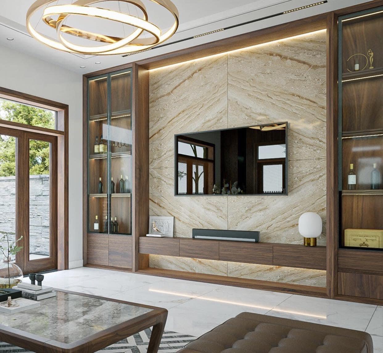 tranh đá tự nhiên ốp phòng khách