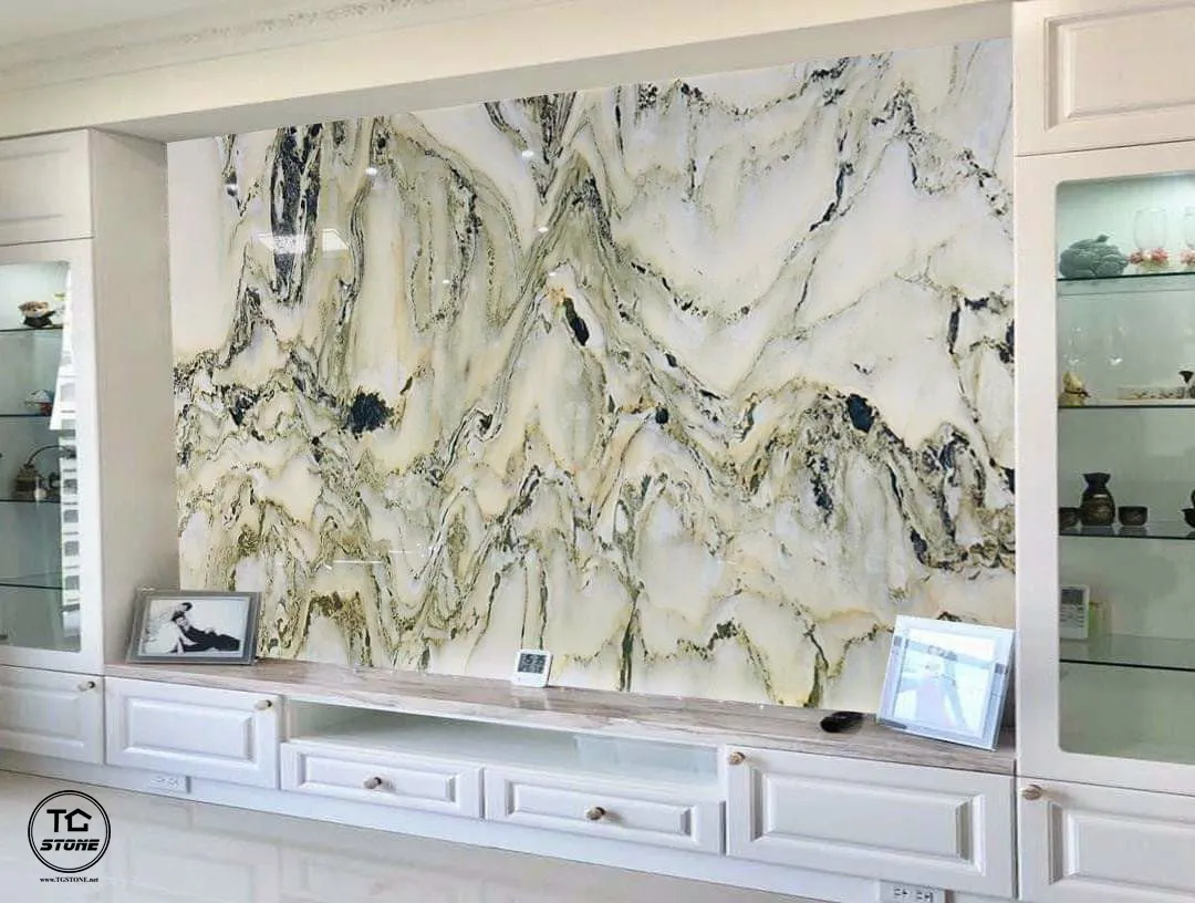 Tranh Đá Sơn Thủy Màu Trắng Tại Hưng Thịnh Stone