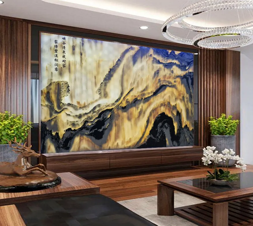 Tranh Đá Sơn Thủy Trong Không Gian Phòng Khách