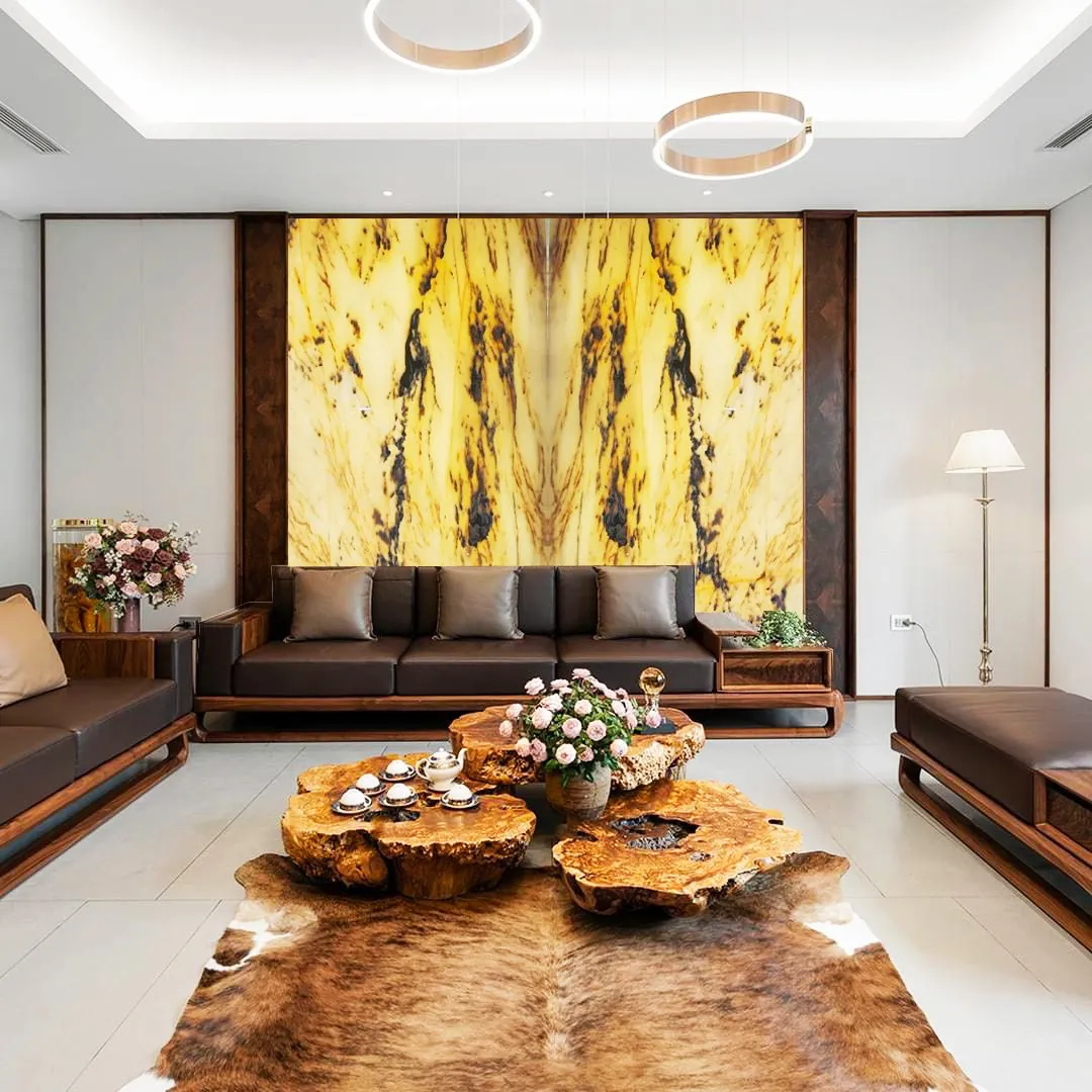 Tranh đá tự nhiên ốp tường phòng khách