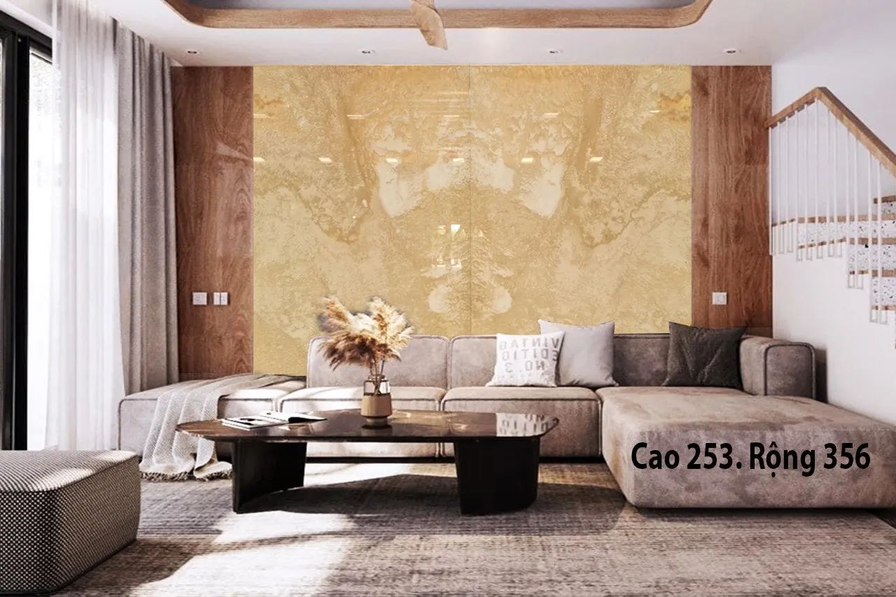 tranh đá xuyên sáng onyx đa sắc