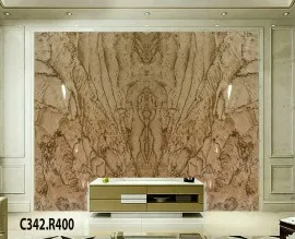 Tranh Đá Đối Xứng Thạch Anh Màu Vàng Đậm