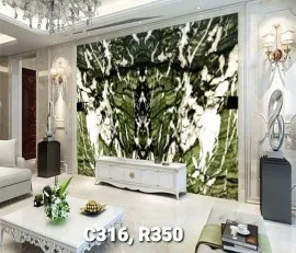 Tranh Đá Đối Xứng Thạch Anh Màu Xanh Rêu