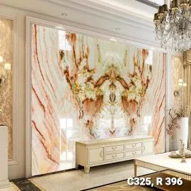 Tranh Đá Đối Xứng Granite Màu Vân Gỗ