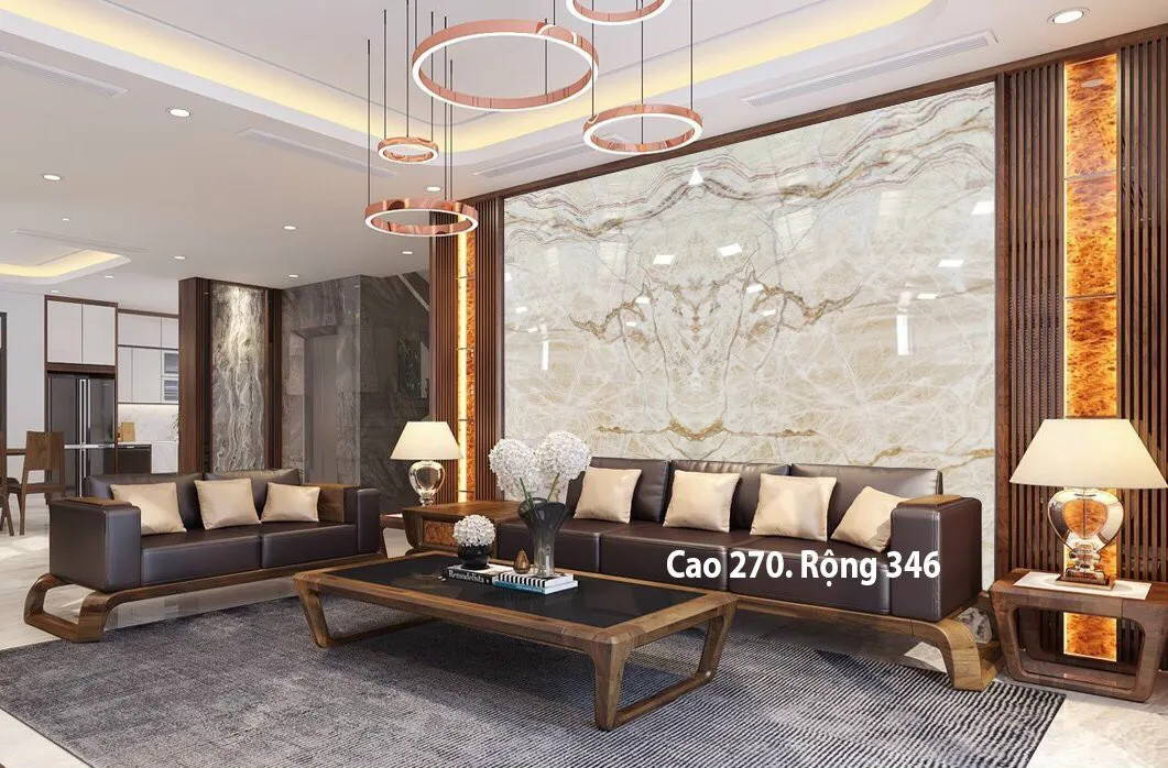 Tranh đá thạch anh ốp tường mang đến năng lượng tích cực cho gia chủ