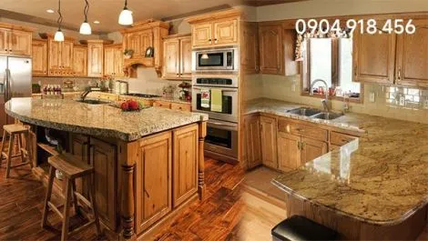 Sức mạnh của đá granite: Mặt bàn phòng bếp không thể thiếu