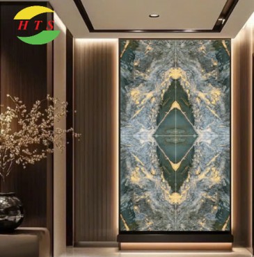 Tranh Đá Thạch Anh Màu Xanh HTS 123