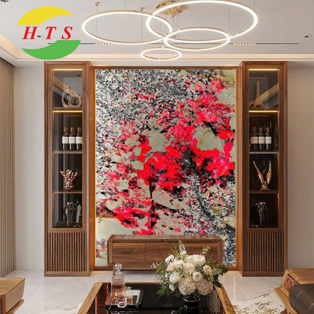 tranh đá xuyên sáng màu đỏ